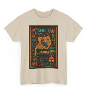 Uganda T Shirt Unisex | Vintage Kampala Graphic Tee | African Heritage Pride Shirt | Cool Gift for Ugandan Soul Culture Lovers