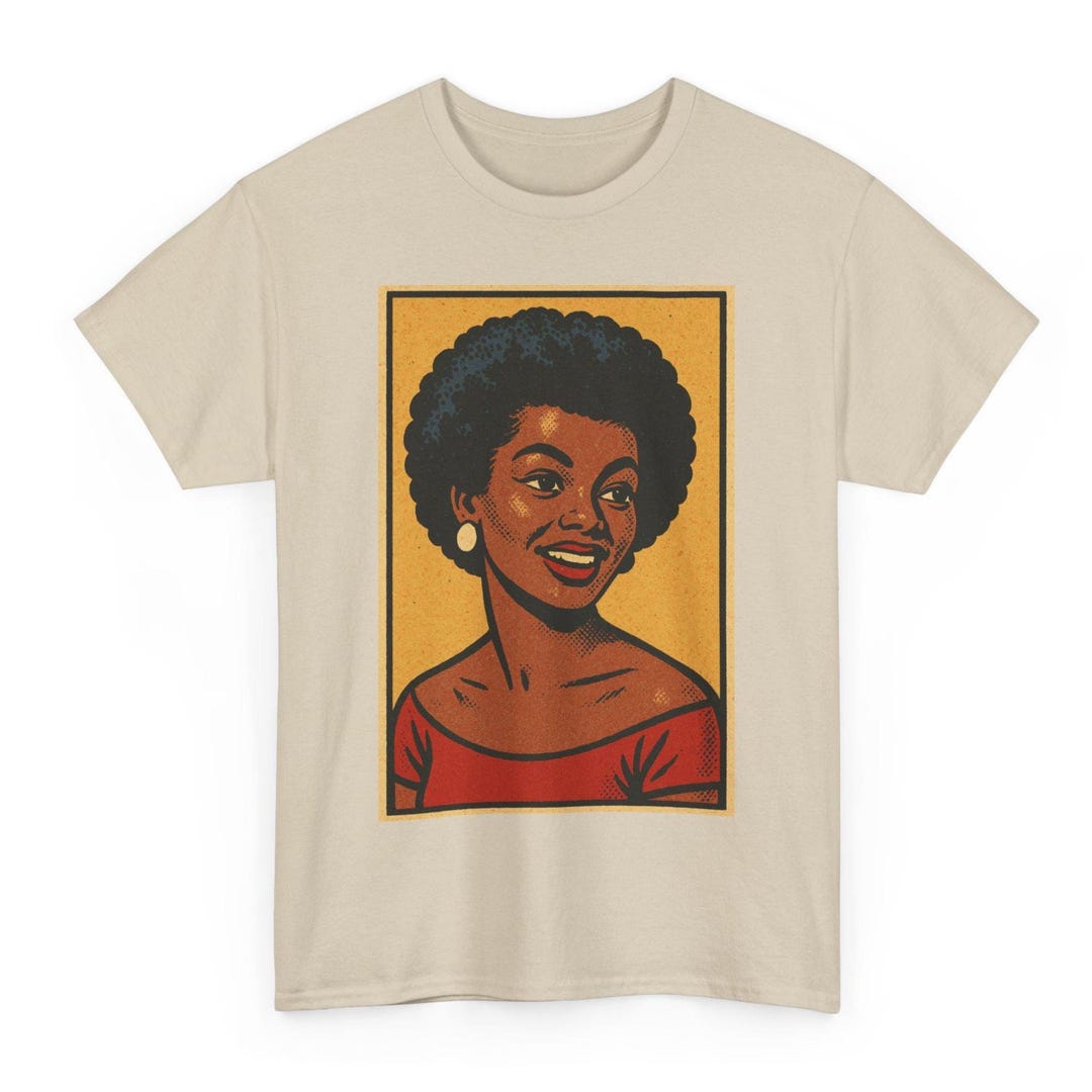 Afro Woman T-shirt: Retro Comic Black Girl Magic Tee - Etsy Israel