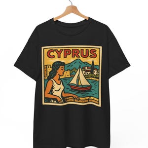 Cyprus Retro Comic T-Shirt Unisex | Vintage Mediterranean Pop Art Graphic Tee | Bold Island Pride Shirt | Gift for Him or Her Streetwear