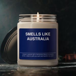 Australia Candle Gift Smells Like Australia travel New Zealand Souvenir Scented Soy Wax Candle Jar 9oz For Friend