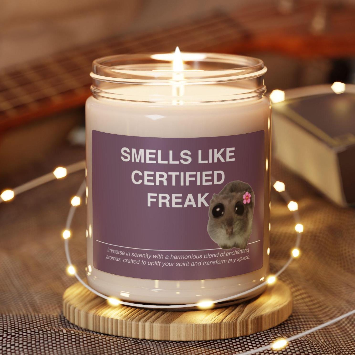 Certified Freak Candle: Funny Hamster Gift, Scented Soy Wax - Etsy