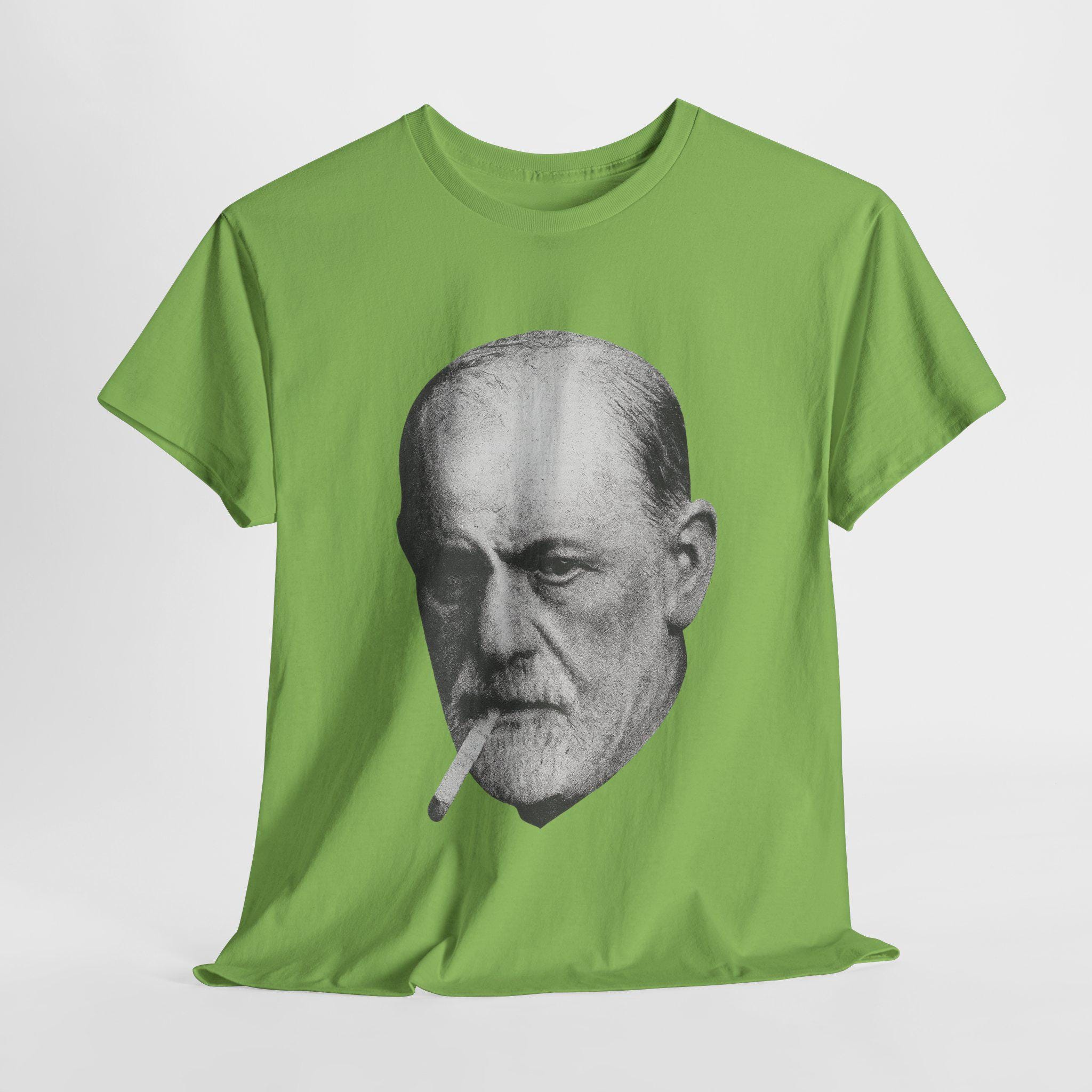 ジークムント・フロイトTシャツ：精神分析グラフィックTシャツ、知的 