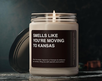 Umzug nach Kansas Candle Geschenk, Housewarming duftende Sojakerze