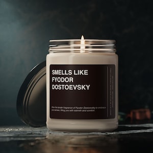 Fyodor Dostoevsky Candle Gift Smells Like Fyodor Dostoevsky Novelist Author Candle Souvenir Scented Soy Wax Candle Jar 9oz For Friend