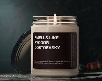 Fyodor Dostoevsky Candle: Scented Soy Wax Novelist Gift
