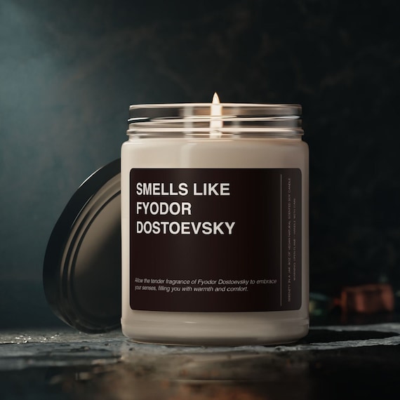 Fyodor Dostoevsky Candle: Scented Soy Wax Novelist Gift