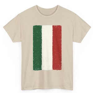 Camiseta unisex con la bandera de Italia. Camiseta vintage con el orgullo italiano. Un regalo genial para los viajeros amantes de Italia.