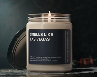 Las Vegas Scented Candle: Soy Wax Candle Gift, 9oz