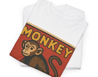 Retro Monkey Comic T-shirt: Unisex Vintage Jungle Graphic Tee - Etsy