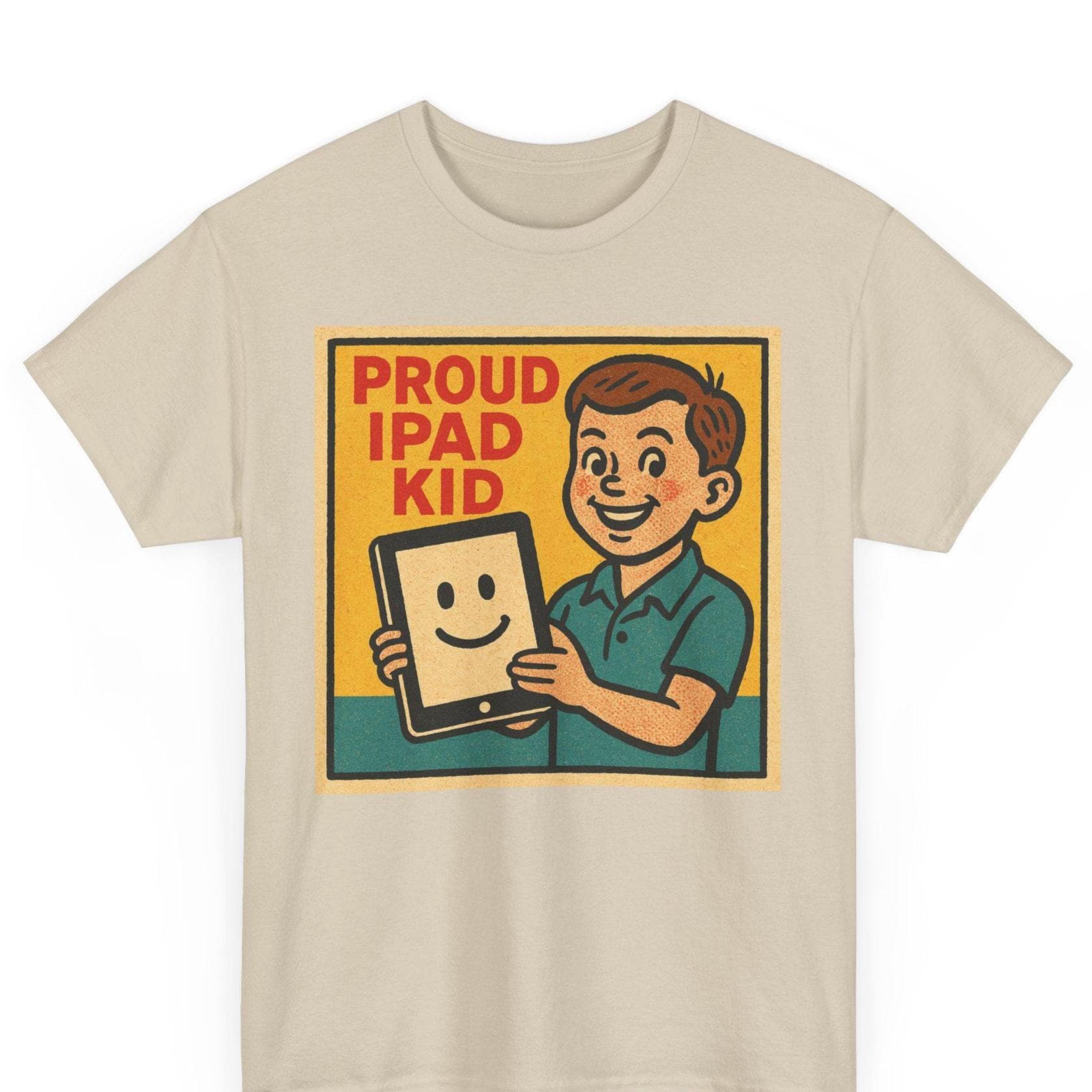 誇り高きiPadキッズミームTシャツ：レトロコミックGen ZユーモアT