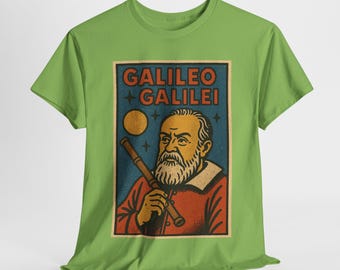 Galileo Galilei T-shirt: Retro Comic Style Astronomy Tee - Etsy