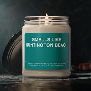 Huntington Beach California Candle Gift Smells Like Huntington Beach California Candle Souvenir Scented Soy Wax Candle Jar 9oz For Friend