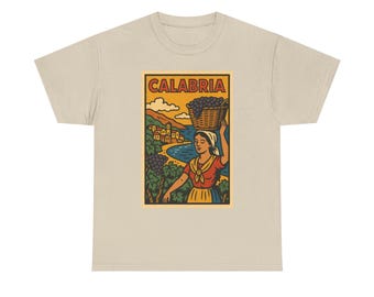Kalabrien T-shirt | Retro Italien resetröja | Södra Italien äventyrströja