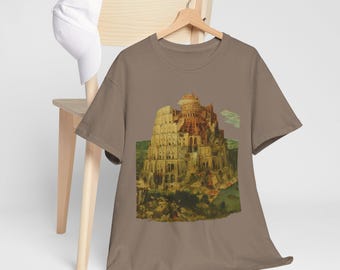 バベルの塔Tシャツ：ピーテル・ブリューゲル ルネサンス美術、聖書の