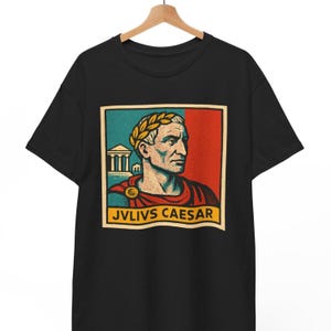 Julius Caesar Comic T Shirt, Retro Vintage Roman History Graphic Tee For Men And Women, Unisex Ancient History Shirt, Gift For History Buffs