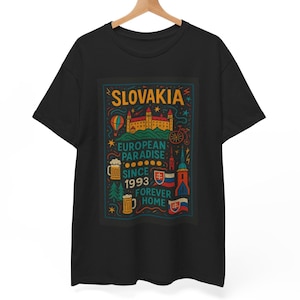 Slovakia T Shirt Unisex | Vintage Bratislava Graphic Tee | Central European Heritage Shirt | Cool Gift for Slovak Soul Culture Lovers
