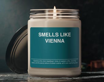 Vienna Austria Candle: Scented Soy Wax Jar - 9oz Souvenir Gift