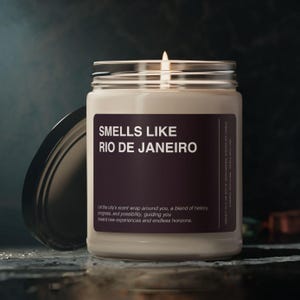 Rio de Janeiro Brasil Vela Presente Cheira Como Rio de Janeiro Vela Lembrança Perfumada Vela De Cera De Soja Pote 9oz Para Amigo