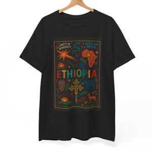 Ethiopian Flag Patriot T-Shirt For Women, Men & Kids - Heritage Pride Souvenir Gift - View #7