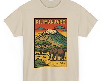 Kilimanjaro T-Shirt: Retro Comic Style African Summit Tee