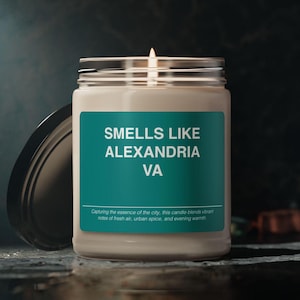 Alexandria Virginia Candle Gift Smells Like Alexandria Virginia Candle Souvenir Scented Soy Wax Candle Jar 9oz For Friend