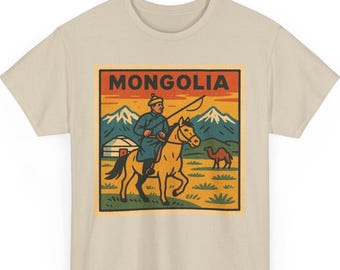 Mongolia Retro Comic T-Shirt: Vintage Nomadic Pop Art Tee