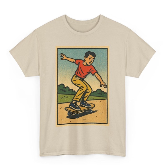 Skateboarding T Shirt Unisex | Retro Comic Style Street Trick Tee | Bold Skate Culture Graphic | Gift for Skaters Urban Rebels