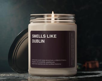Dublin Ireland Candle: Scented Soy Wax Jar, City Souvenir Gift