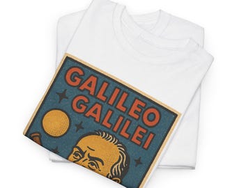 Galileo Galilei T-shirt: Retro Comic Style Astronomy Tee - Etsy