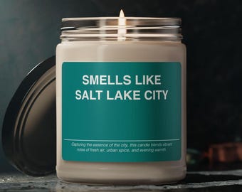 Candela profumata in cera di soia di Salt Lake City: regalo souvenir dello Utah