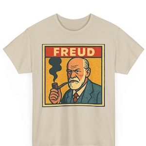 Sigmund Freud Comic T Shirt Unisex Retro Style | Vintage Psychoanalysis Graphic Tee | Bold Psychology Humor Shirt | Gift for Him Her Mind