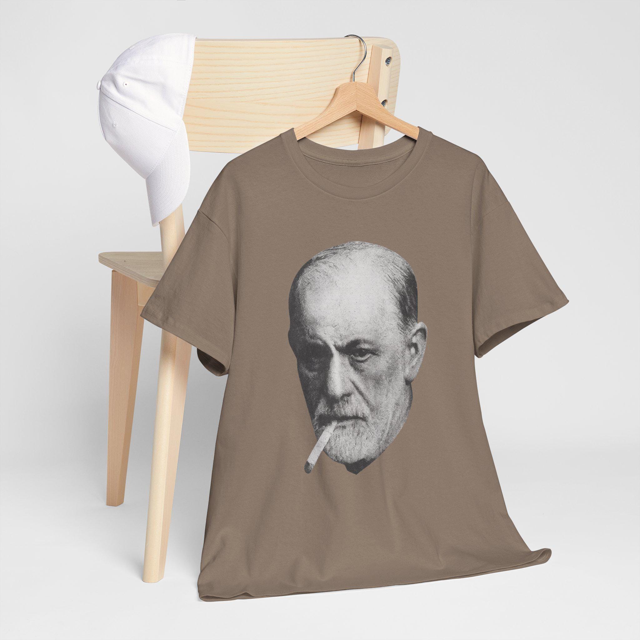 ジークムント・フロイトTシャツ：精神分析グラフィックTシャツ、知的 