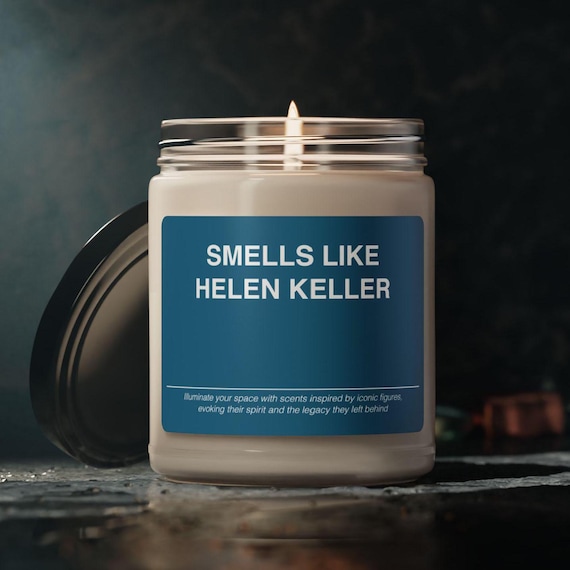 Helen Keller Candle Gift: Scented Soy Wax Candle (9oz)