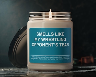 Vela de lucha libre: Divertido regalo de cera de soja "Huele a lágrima de mi oponente"