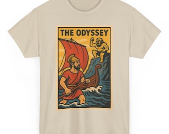 Odyssee T-Shirt: Retro Comic griechischen Epos Odysseus Grafik T-Shirt