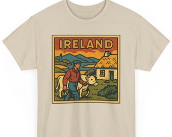 Ireland Comic Retro T Shirt Unisex