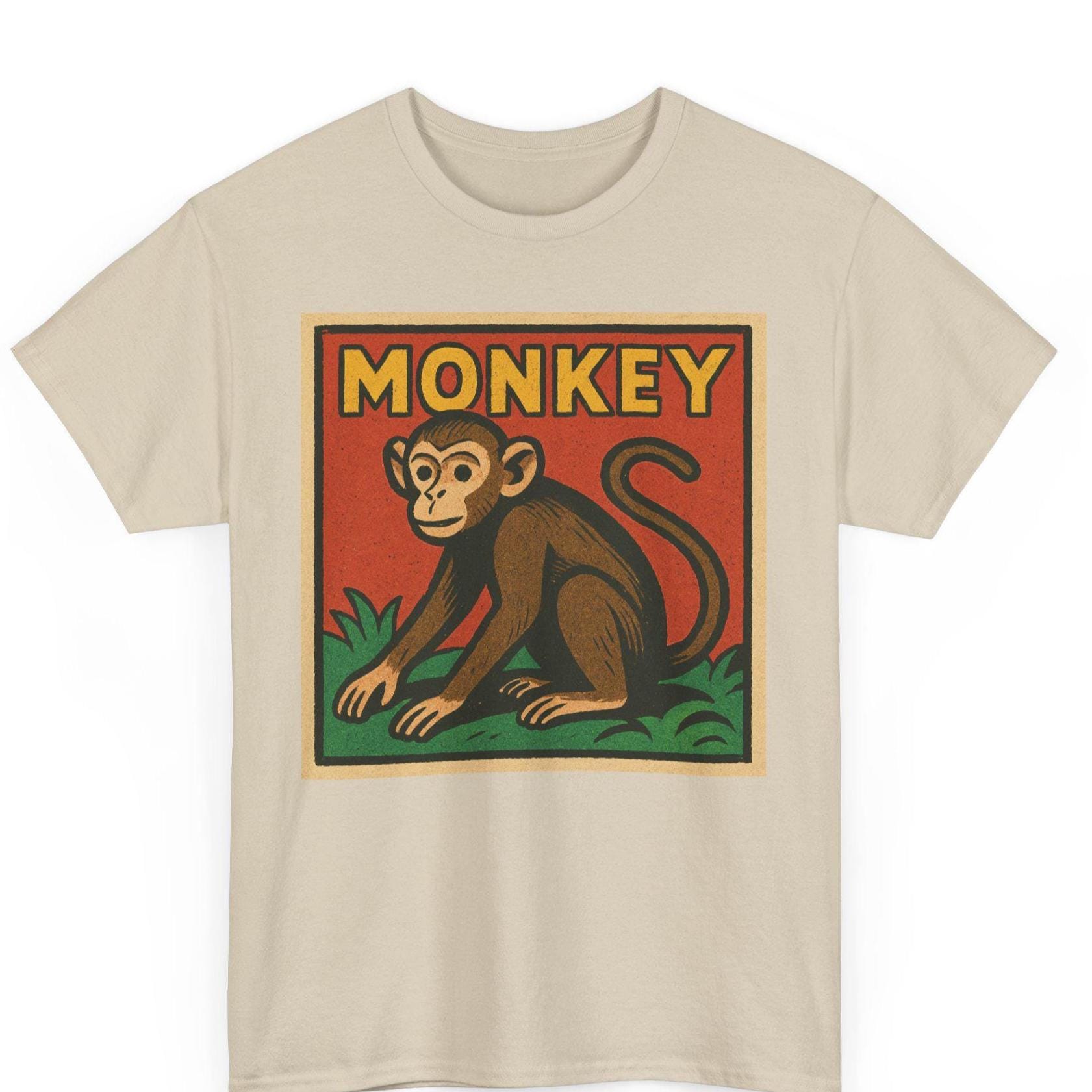 Retro Monkey Comic T-shirt: Unisex Vintage Jungle Graphic Tee