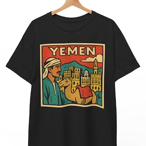 Yemen Comic Retro T Shirt, Vintage Country Pride Graphic Tee For Men Women Yemeni Heritage Shirt, Gift For Travelers, Middle Eastern Culture