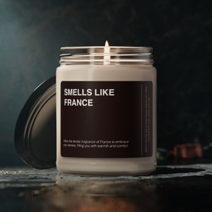 France Candle Gift Smells Like France French Candle Souvenir Scented Soy Wax Candle Jar 9oz For Friend