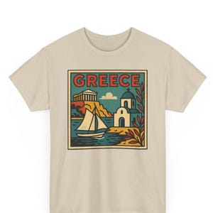 Greece Retro Comic T Shirt Unisex | Vintage Greek Graphic Tee | Cool Mediterranean Pride Shirt | Travel Lover Gift Idea | Soft Cotton Top