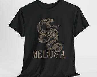 Medusa T-Shirt: Gothic Mythology Graphic Tee - Dark Feminine Art