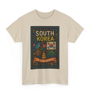 South Korea T Shirt Unisex | Vintage Seoul Graphic Tee | East Asian Heritage Shirt | Cool Gift for Korean Soul Culture Lovers