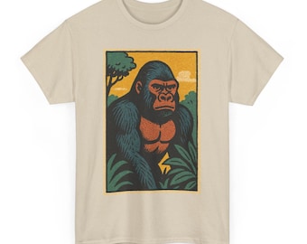 Gorilla T-Shirt: Retro Comic Lustig Meme Unisex T-Shirt