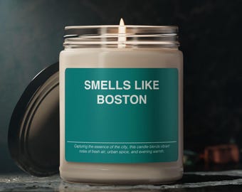 Smells Like Boston Candle: Scented Soy Wax Candle Gift