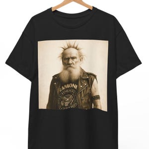T-shirt punkrock punkrock Leo Tolstoj - shirt grappig boekenliefhebber