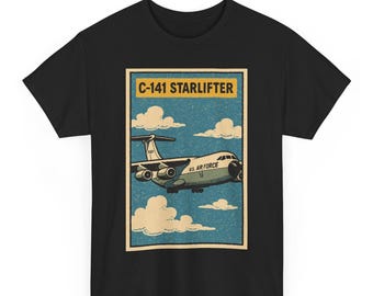 C-141 Starlifter T-Shirt: Retro USAF Cold War Airlift Tee