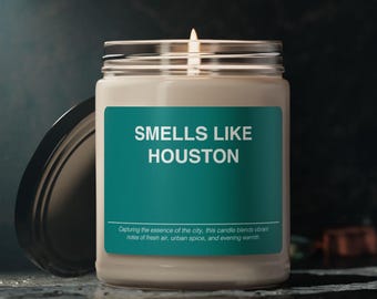 Houston Candle: Texas Souvenir, geurende sojawaskaars
