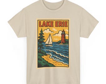 Lake Erie T-Shirt: Retro Comic Great Lakes Adventure Tee