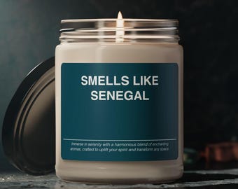 Candela profumata in cera di soia del Senegal: regalo souvenir dell'Africa esotica