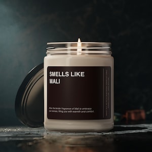 Vela de Mali, regalo con olor a Mali, África, recuerdo, vela de cera de soja perfumada, tarro de 9 oz para un amigo